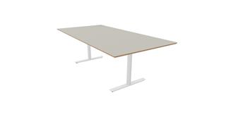 Fumac - InLine - Rektangulært konferencebord 220x100 (Linoleum - Sandgrå/hvid)